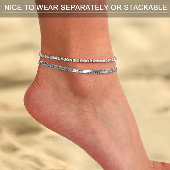 Ankle Bracelets for Women,18K Gold Plated Anklet for Women Cute Gold Anklets for - Picture 5 of 7